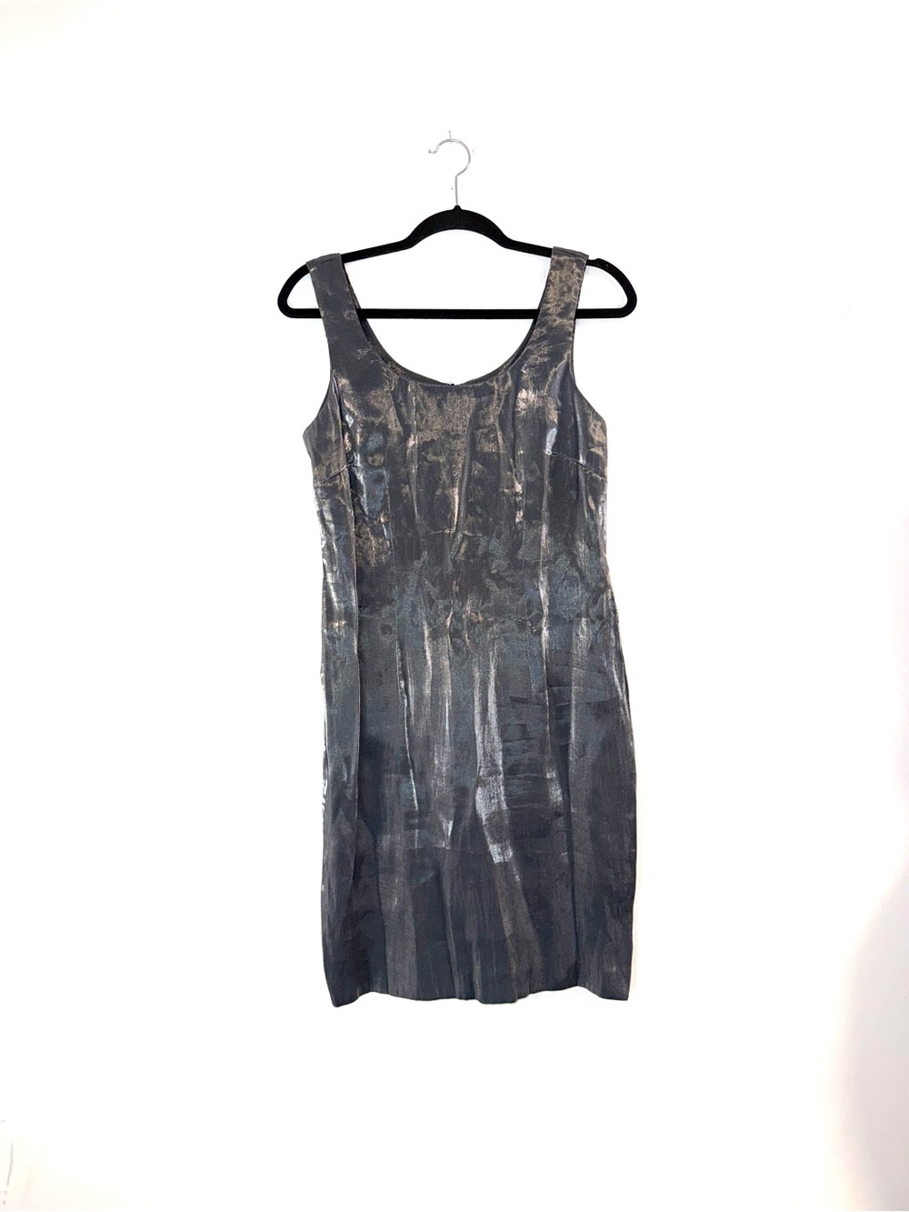 VTG 90s J.R. Nites by Caliendo Liquid Metallic Mini Party Dress